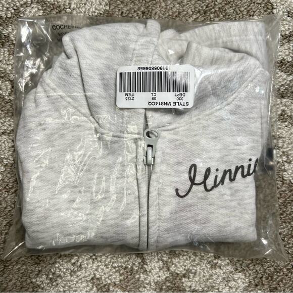 Disney Toddler Minnie Mouse Hooded Zip-Up Sweatshirt NWT SZ 12M - Picture 6 of 7